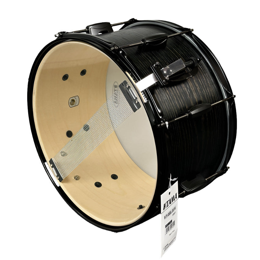 Used Tama Woodworks 14x8 Snare Drum Black Oak Wrap - Excellent - Drum Center Of Portsmouth
