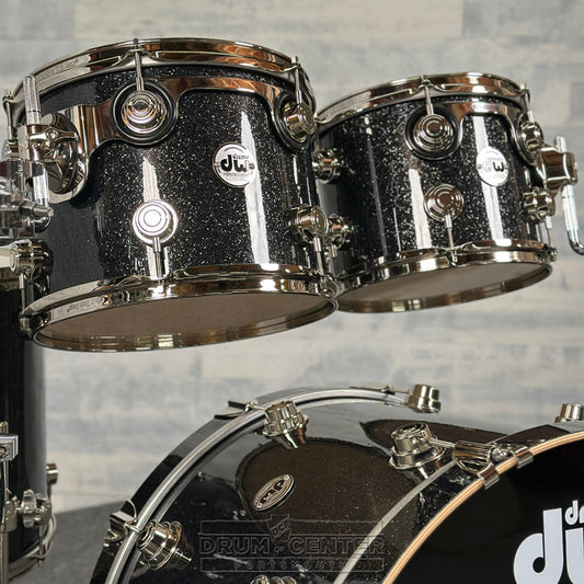 DW Collectors SonicPly 4pc Drum Set Black Ice w/Nickel Hw - Drum Center Of Portsmouth