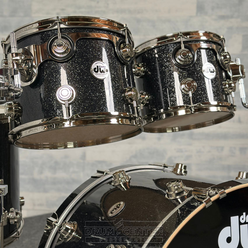 DW Collectors SonicPly 4pc Drum Set Black Ice w/Nickel Hw - Drum Center Of Portsmouth