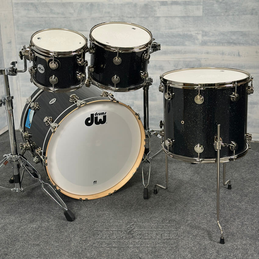 DW Collectors SonicPly 4pc Drum Set Black Ice w/Nickel Hw - Drum Center Of Portsmouth