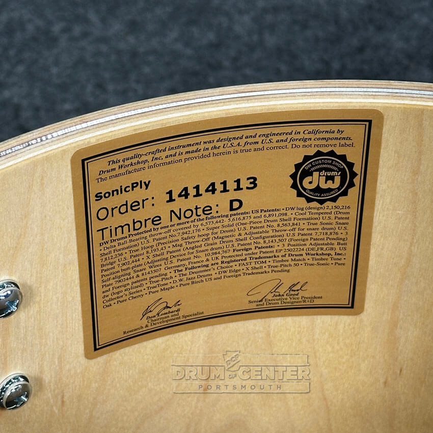 DW Collectors SonicPly 4pc Drum Set Black Ice w/Nickel Hw - Drum Center Of Portsmouth