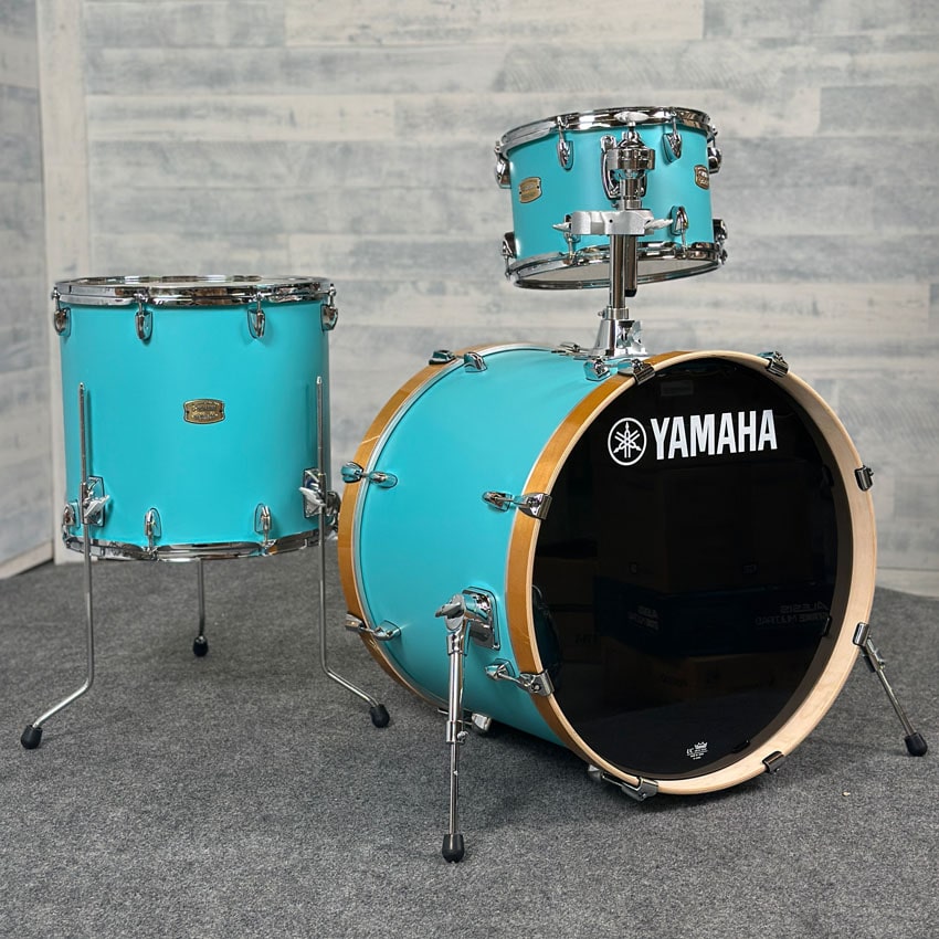 Yamaha Stage Custom Birch 3pc Drum Set 22/12/16 Matte Surf Green - Drum Center Of Portsmouth