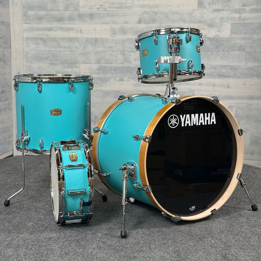 Yamaha Stage Custom Birch 4pc Drum Set 22/13/16/14 Matte Surf Green - Drum Center Of Portsmouth