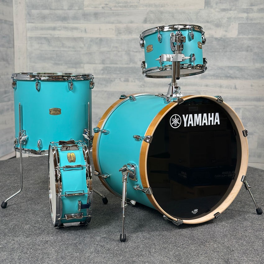 Yamaha Stage Custom Birch 4pc Drum Set 22/12/16/14 Matte Surf Green - Drum Center Of Portsmouth