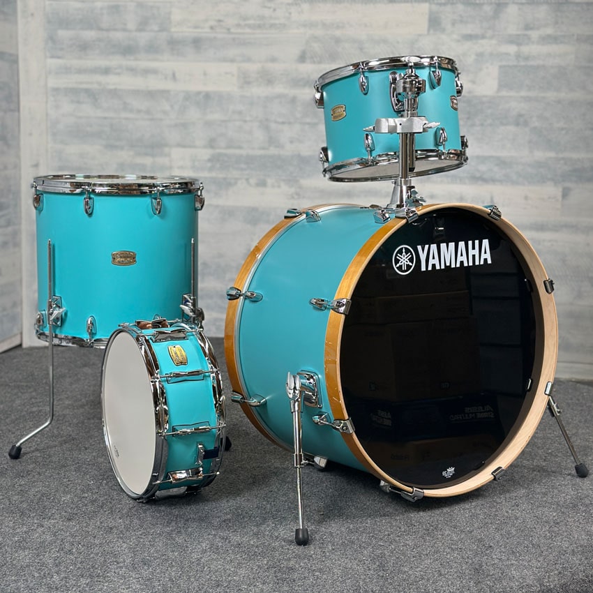 Yamaha Stage Custom Birch 4pc Drum Set 24/13/16/14 Matte Surf Green - Drum Center Of Portsmouth