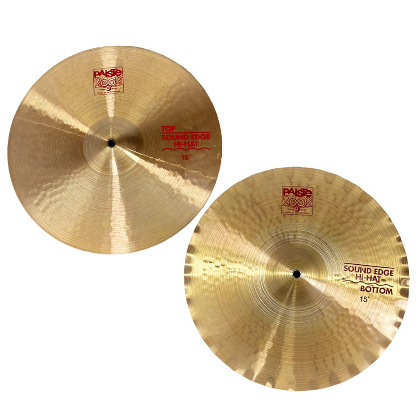 Used Paiste 2002 Sound Edge Hi Hat Cymbals 15" - Good - Drum Center Of Portsmouth