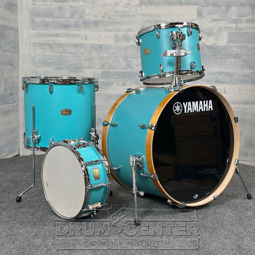 Yamaha Stage Custom Birch 4pc Drum Set 24/14/16/14 Matte Surf Green - Drum Center Of Portsmouth
