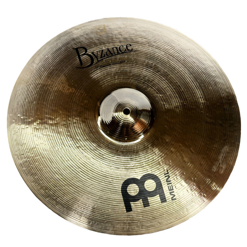 Used Meinl Byzance Brilliant Medium Thin Crash Cymbal 17" - Excellent - Drum Center Of Portsmouth