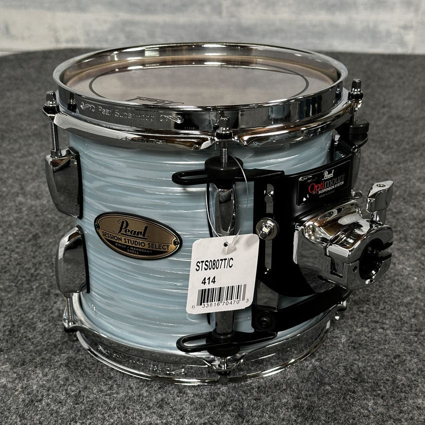 Used Pearl Session Studio Select 8x7 Tom Ice Blue Oyster - Drum Center Of Portsmouth