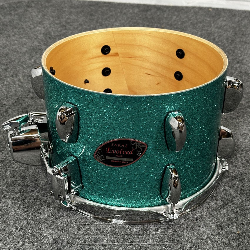 Sakae Evolved Maple 4pc Drum Set 20/10/12/14 Turquoise Champagne - BLOWOUT! - Drum Center Of Portsmouth