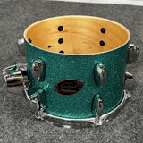 Sakae Evolved Maple 4pc Drum Set 20/10/12/14 Turquoise Champagne - BLOWOUT! - Drum Center Of Portsmouth