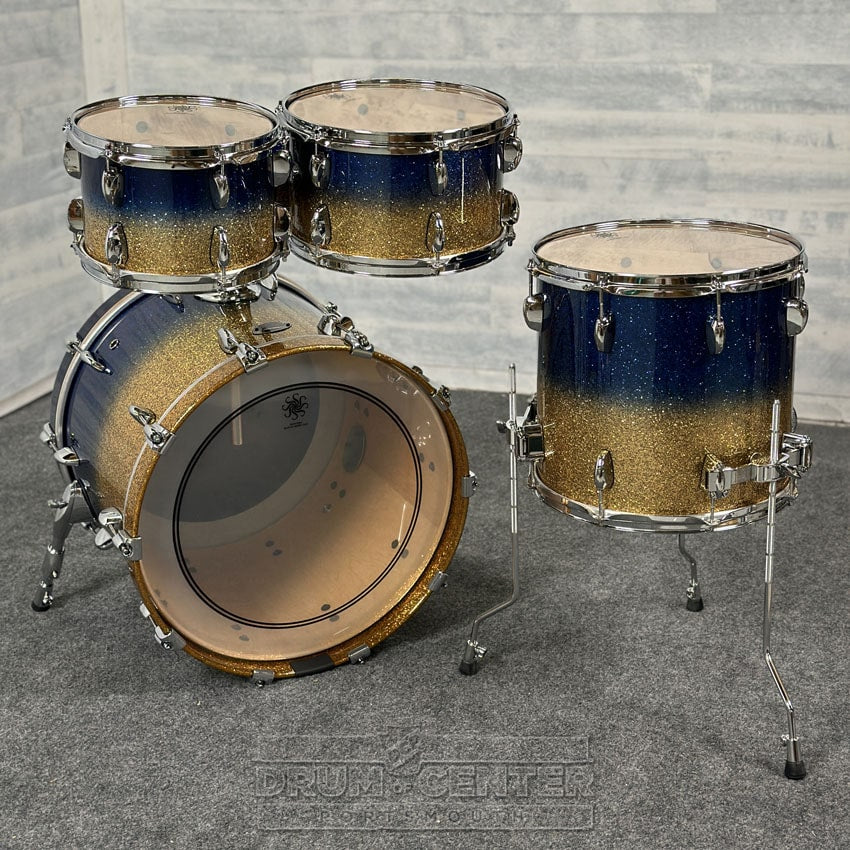 Sakae Evolved Maple 4pc Drum Set 20/10/12/14 Lazurite Gold - BLOWOUT! - Drum Center Of Portsmouth