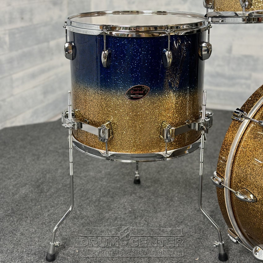 Sakae Evolved Maple 4pc Drum Set 22/10/12/16 Lazurite Gold - BLOWOUT! - Drum Center Of Portsmouth