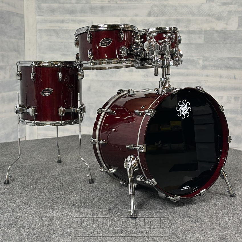 Sakae Evolved Maple 4pc Drum Set 20/10/12/14 Wine Red - BLOWOUT! - Drum Center Of Portsmouth