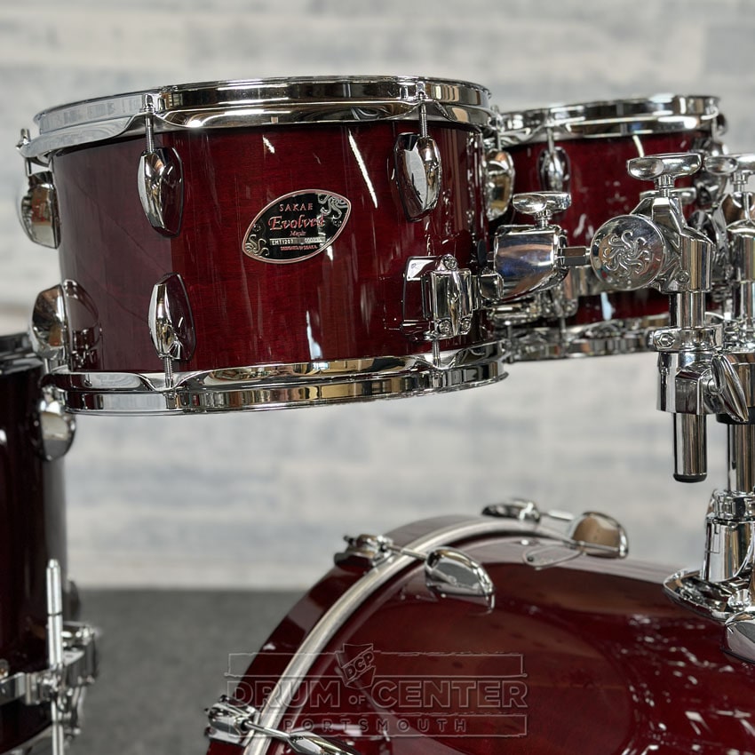 Sakae Evolved Maple 4pc Drum Set 20/10/12/14 Wine Red - BLOWOUT! - Drum Center Of Portsmouth