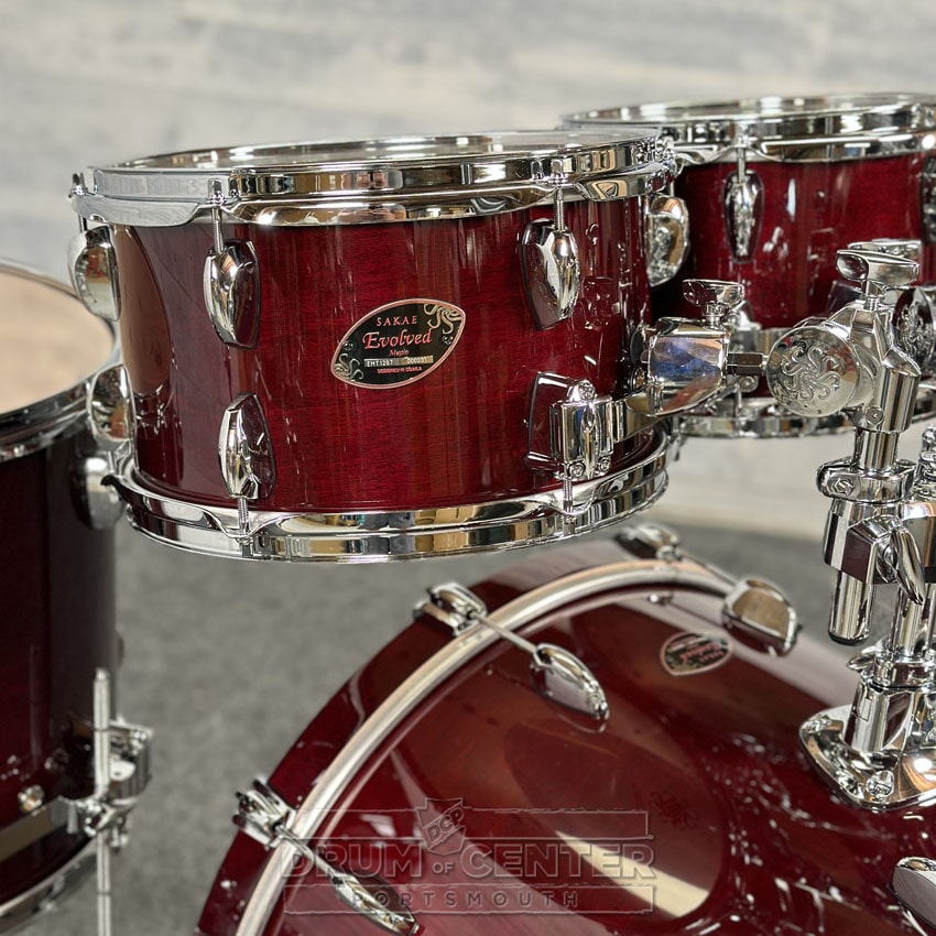 Sakae Evolved Maple 4pc Drum Set 22/10/12/16 Wine Red - BLOWOUT! - Drum Center Of Portsmouth