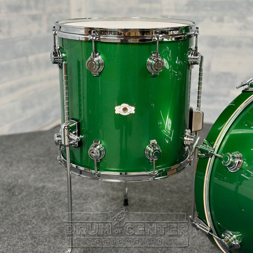 George Way Aristocrat Studio 3pc Drum Set 20/12/14 Elbaite Metallic Green - Drum Center Of Portsmouth