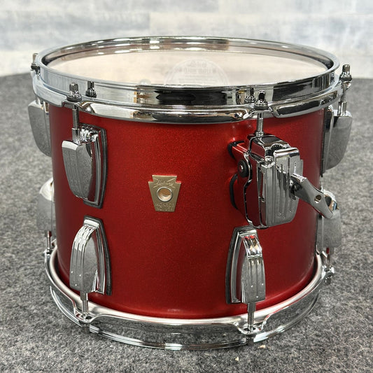 Used Ludwig Classic Maple 10x8 Diablo Red w/ Atlas Mount - Very Good - Drum Center Of Portsmouth