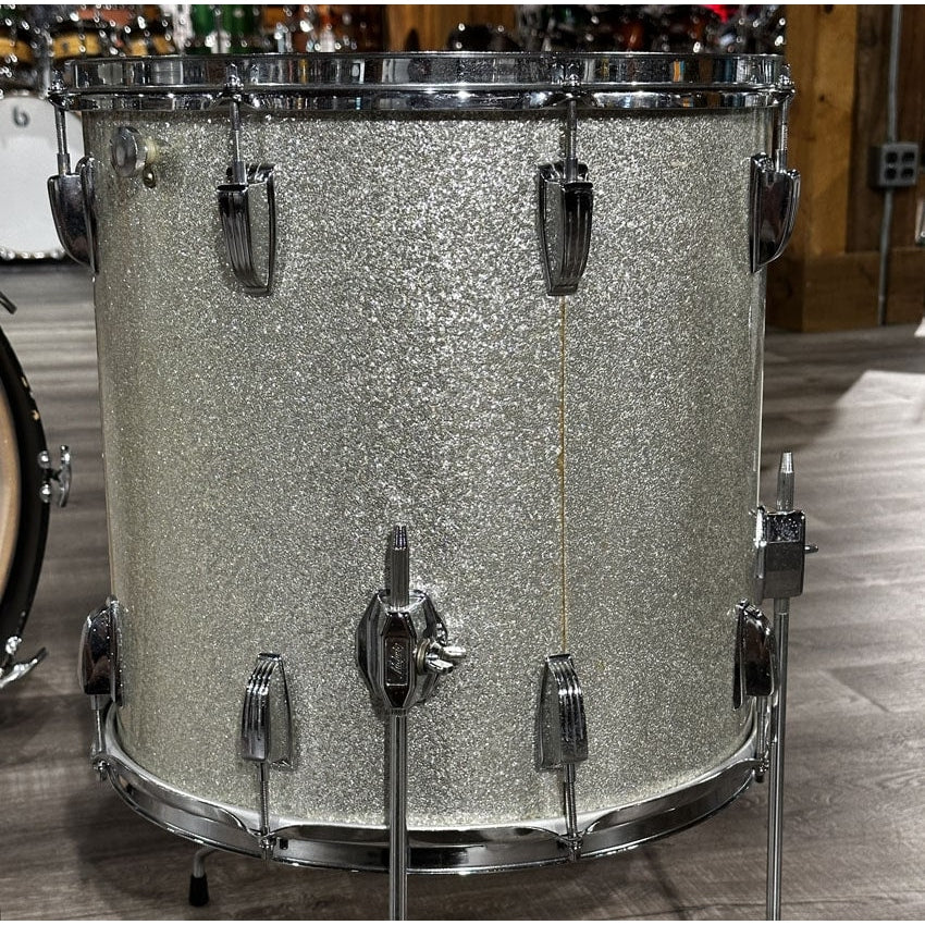 Used Vintage Ludwig Super Classic 3pc Drum Set Silver Sparkle - Good - Drum Center Of Portsmouth