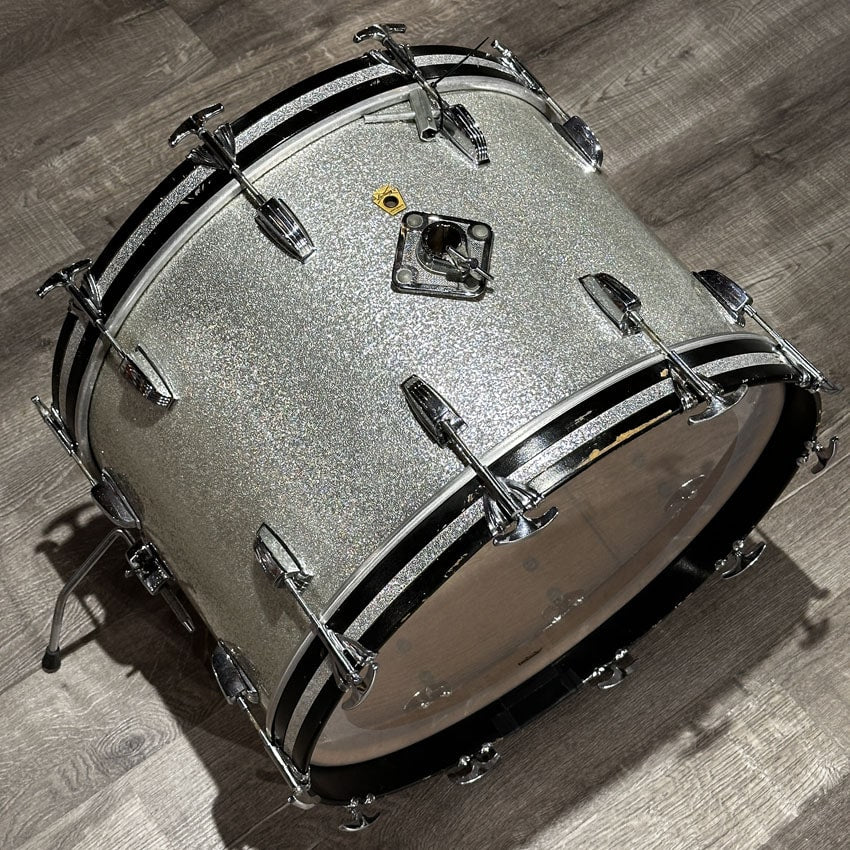 Used Vintage Ludwig Super Classic 3pc Drum Set Silver Sparkle - Good - Drum Center Of Portsmouth