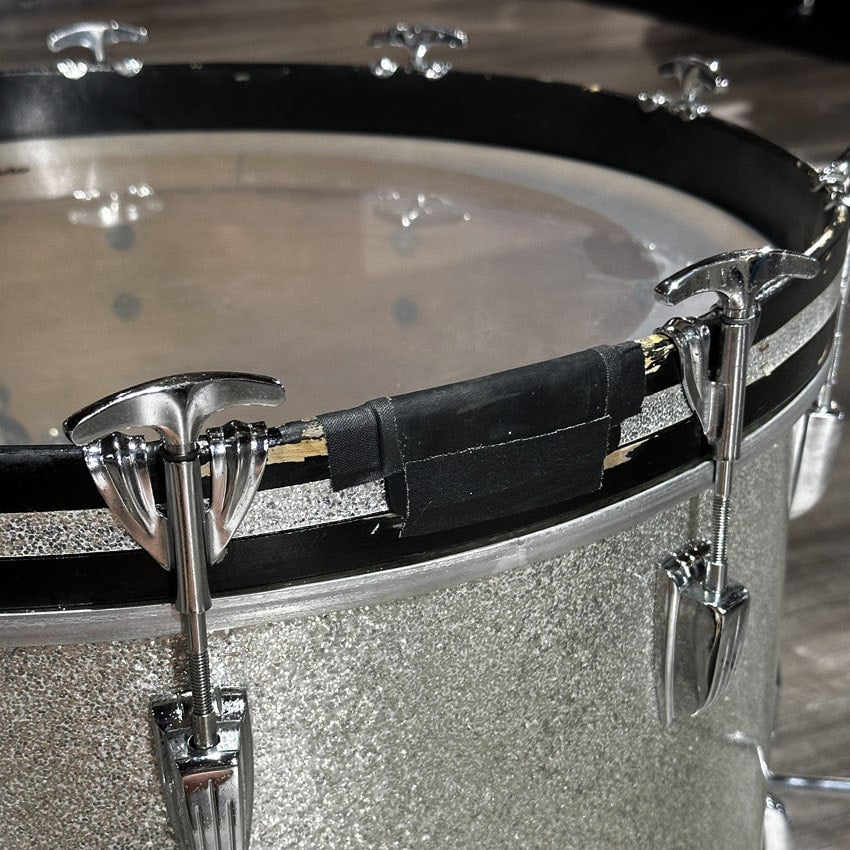 Used Vintage Ludwig Super Classic 3pc Drum Set Silver Sparkle - Good - Drum Center Of Portsmouth