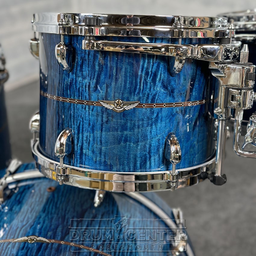 Tama Star Maple 5pc Drum Set Ocean Blue Curly Maple w/Outer Inlay - Drum Center Of Portsmouth