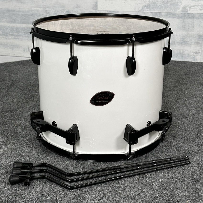 Sakae Evolved Maple Floor Tom 14x13 Pearl White w/Black Hardware - Drum Center Of Portsmouth