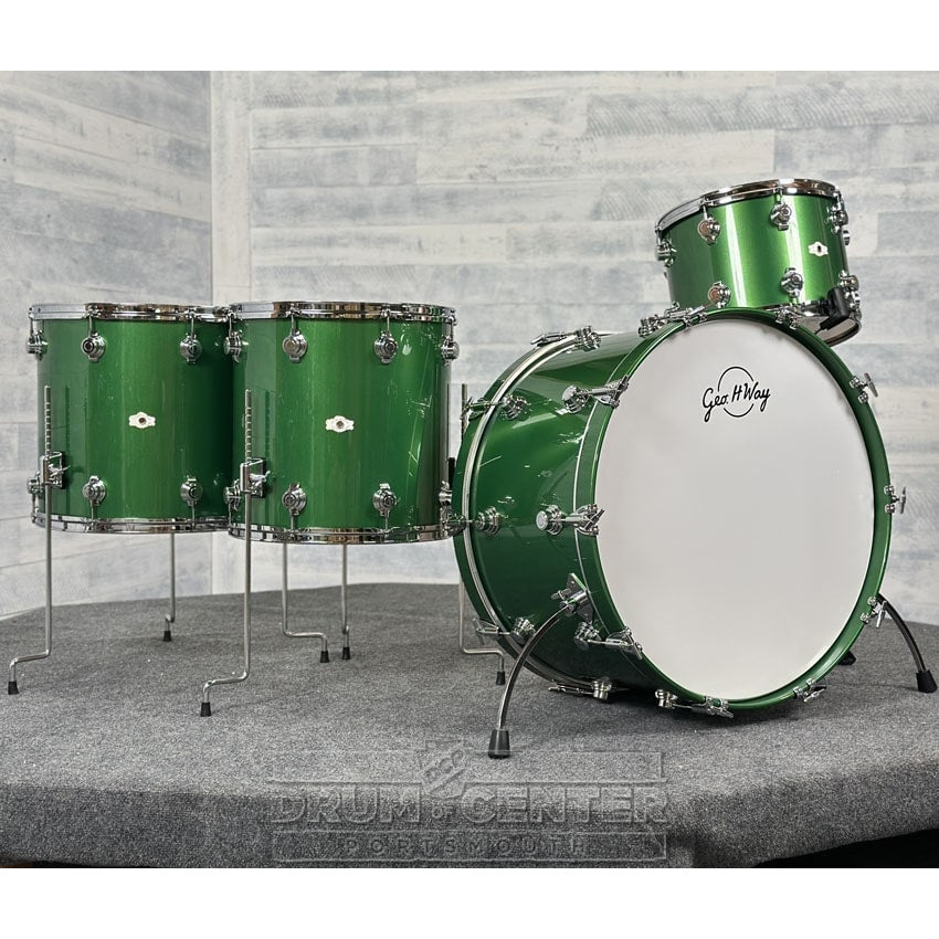George Way Aristocrat Studio 4pc Drum Set Elbaite Metallic Green - Drum Center Of Portsmouth