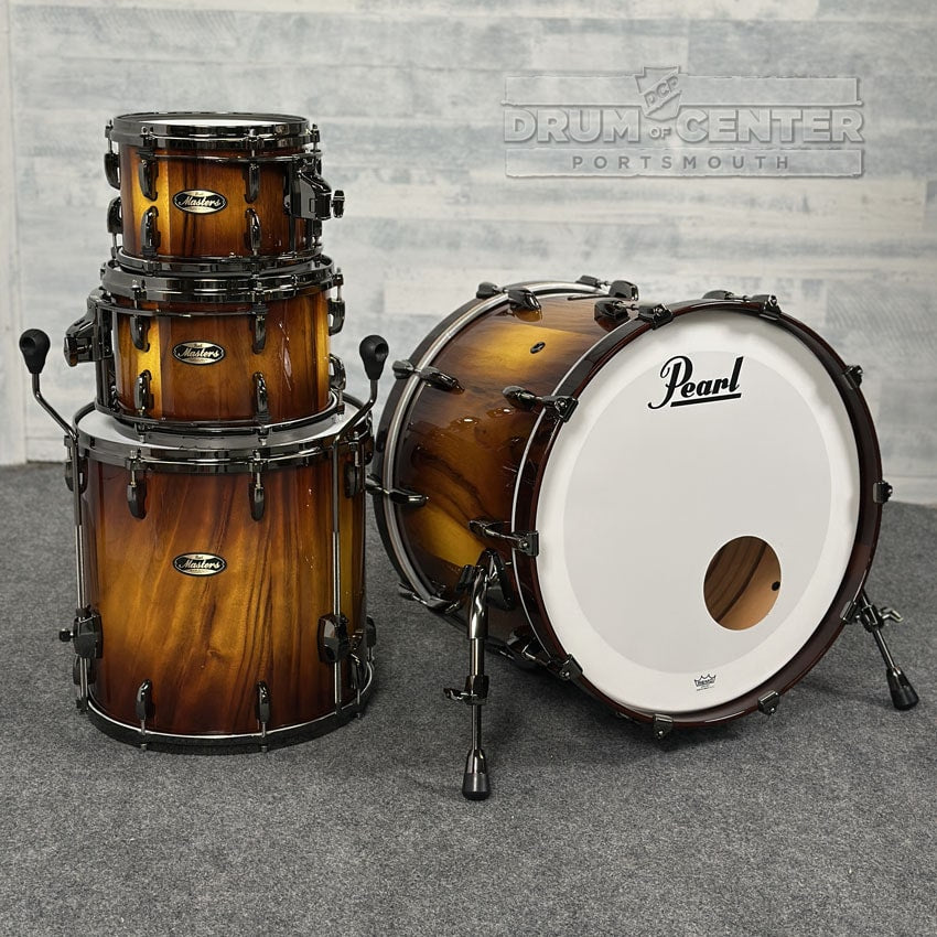 Pearl Masters Maple/Gum 4pc Drum Set 22/10/12/16 Exotic Saman Honeyburst - Drum Center Of Portsmouth