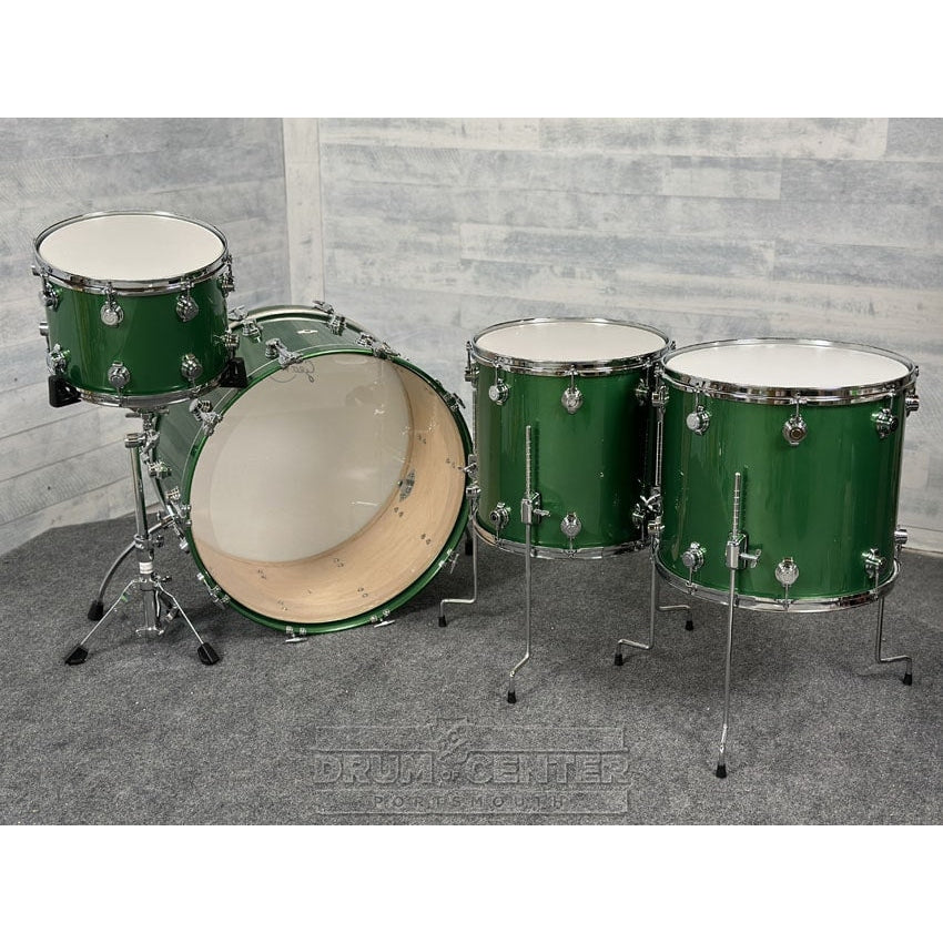 George Way Aristocrat Studio 4pc Drum Set Elbaite Metallic Green - Drum Center Of Portsmouth