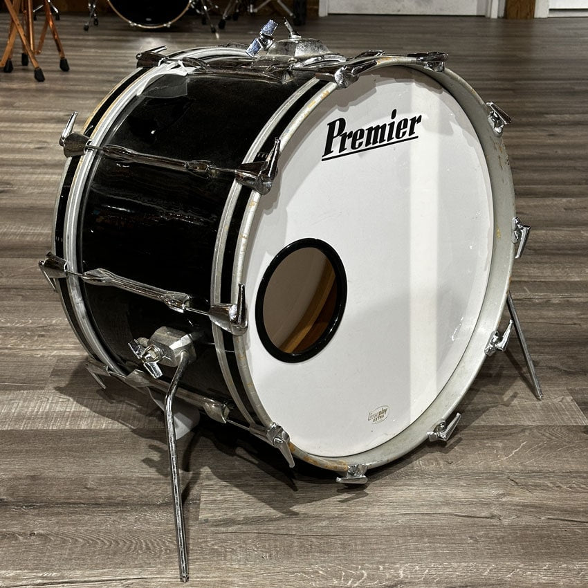 Used Vintage Premier 4pc Drum Set Black - Fair - Drum Center Of Portsmouth