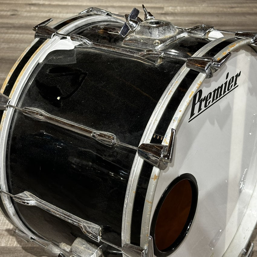 Used Vintage Premier 4pc Drum Set Black - Fair - Drum Center Of Portsmouth