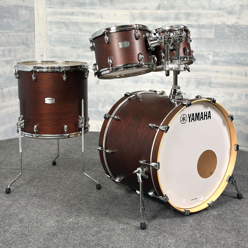 Used Yamaha Tour Custom Maple 4pc Drum Set w/22BD Chocolate Satin - Very Good - Drum Center Of Portsmouth