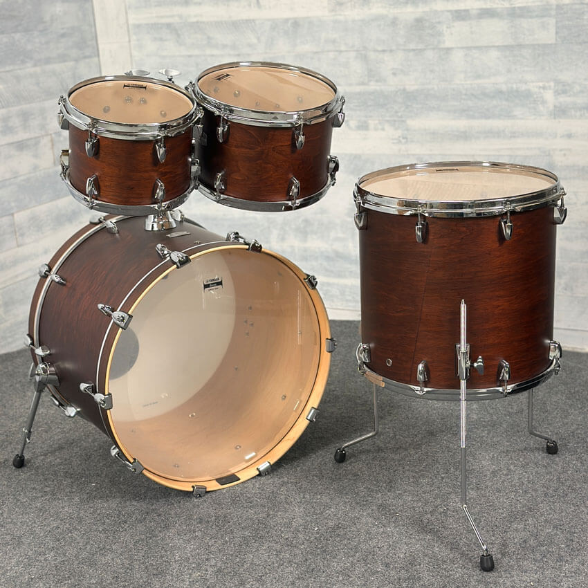 Used Yamaha Tour Custom Maple 4pc Drum Set w/22BD Chocolate Satin - Very Good - Drum Center Of Portsmouth