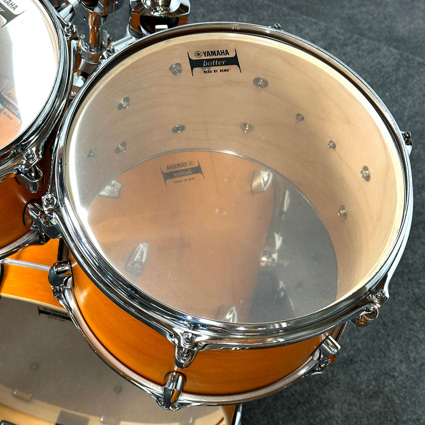 Used Yamaha Tour Custom Maple 4pc Drum Set w/20BD Caramel Satin - Very Good - Drum Center Of Portsmouth