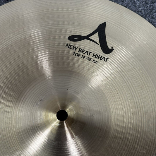 Used Zildjian A New Beat Hi Hat Cymbals 14" - Very Good - Drum Center Of Portsmouth