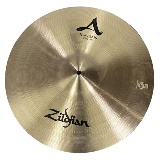 Used Zildjian A Thin Crash Cymbal 18" - Very Good - Drum Center Of Portsmouth