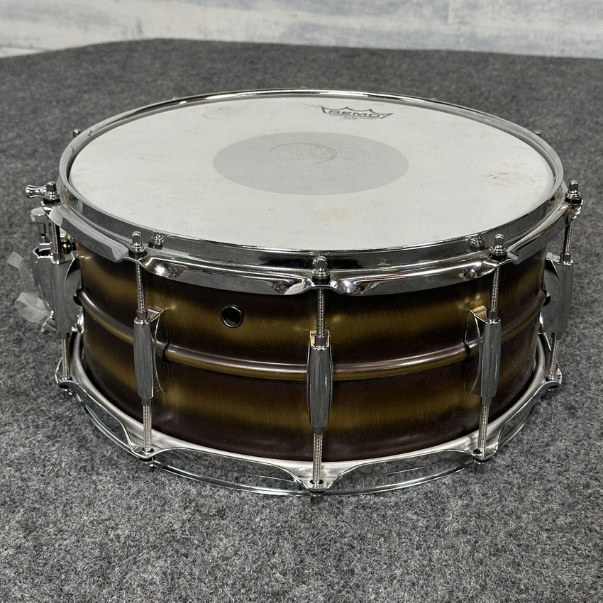 Used Gretsch Brushed Brass Snare Drum 14x6.5 - Very Good - Drum Center Of Portsmouth