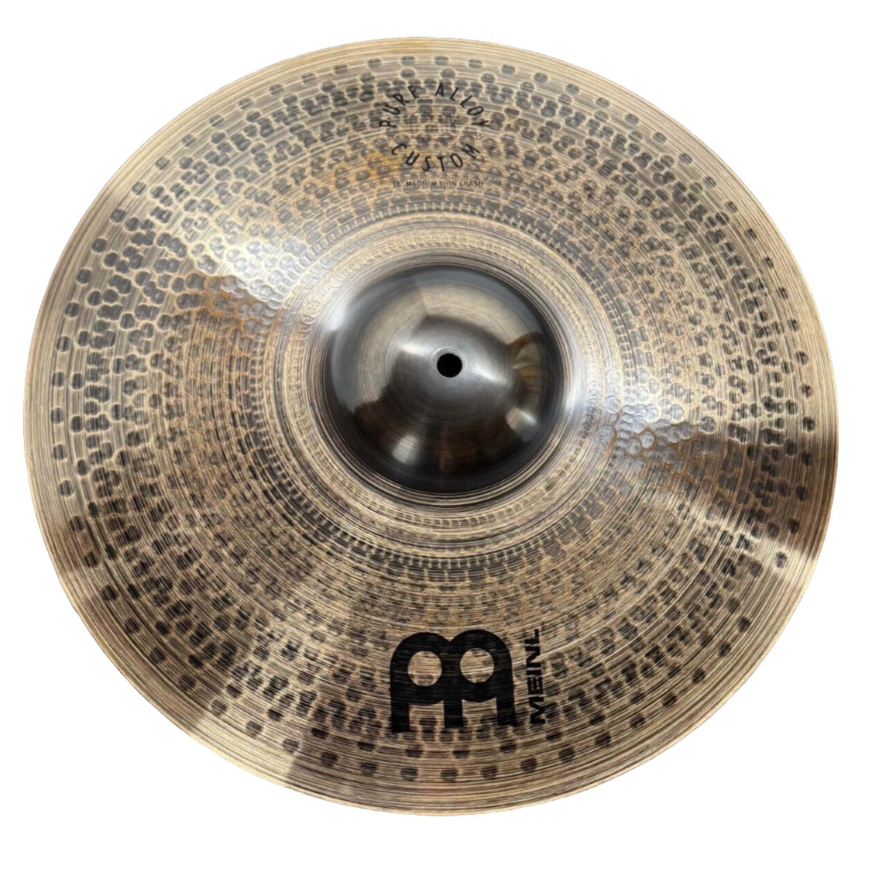 Used Meinl Pure Alloy Custom Medium Thin Crash Cymbal 18" - Excellent - Drum Center Of Portsmouth
