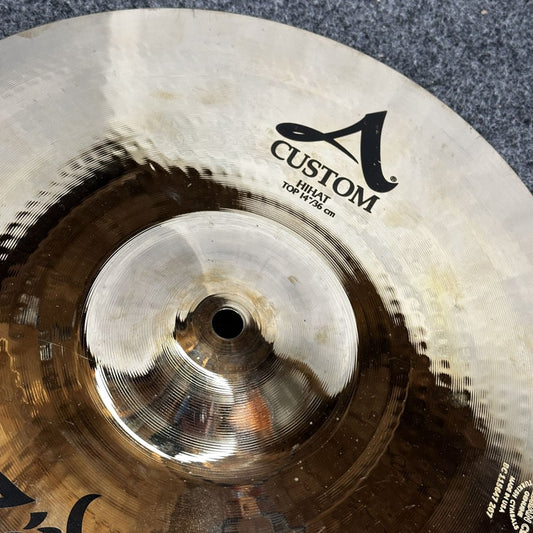 Used Zildjian A Custom Mastersound Hi Hat Cymbals 14" - Very Good - Drum Center Of Portsmouth