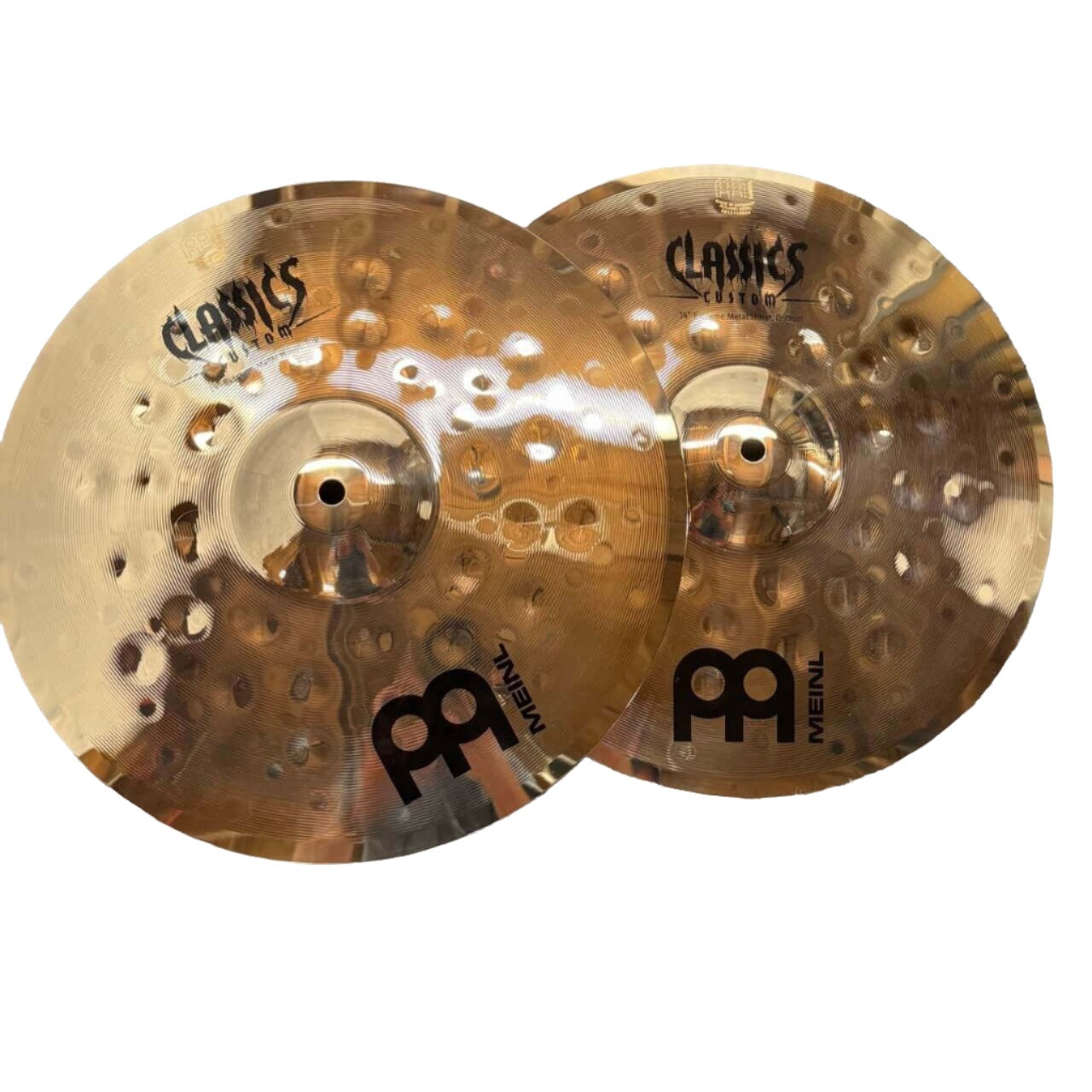 Used Meinl Classics Custom Extreme Metal Hi Hat Cymbals 14" - Excellent - Drum Center Of Portsmouth