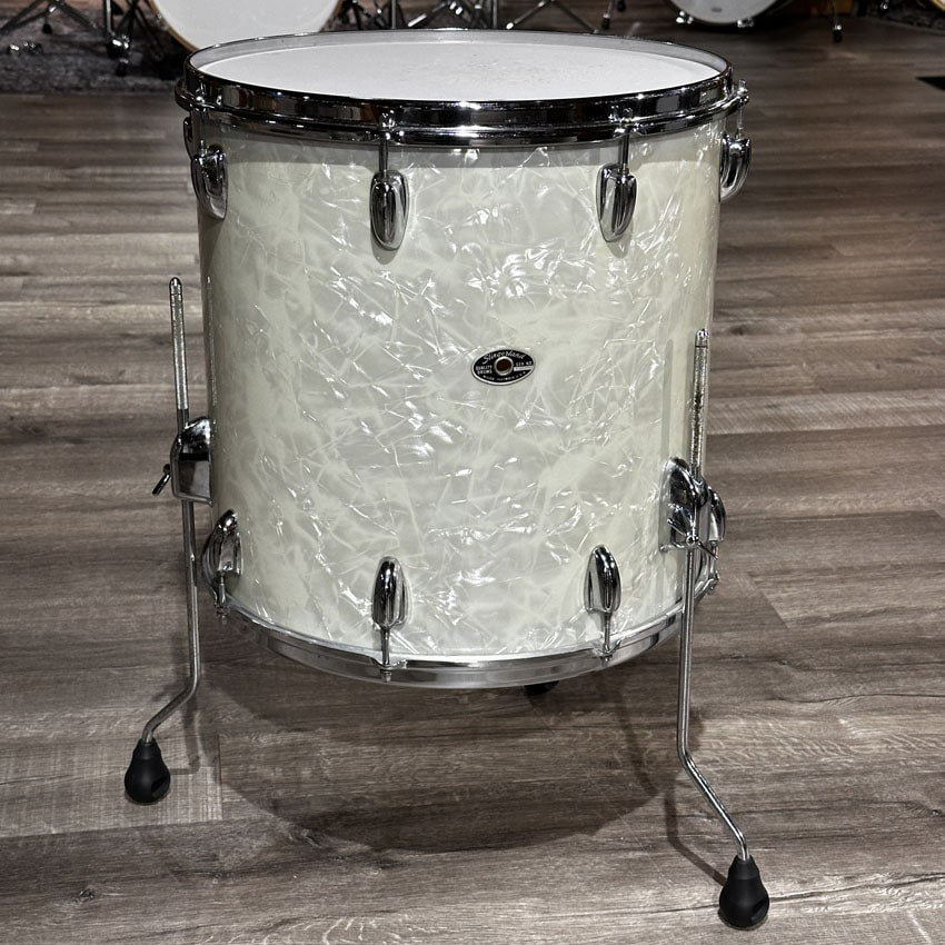 Used Vintage Slingerland 4pc Drum Set White Marine Pearl - Fair - Drum Center Of Portsmouth