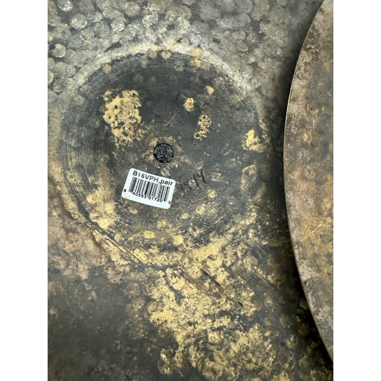 Used Meinl Byzance Vintage Pure Hi Hat Cymbals 16" - Excellent - Drum Center Of Portsmouth