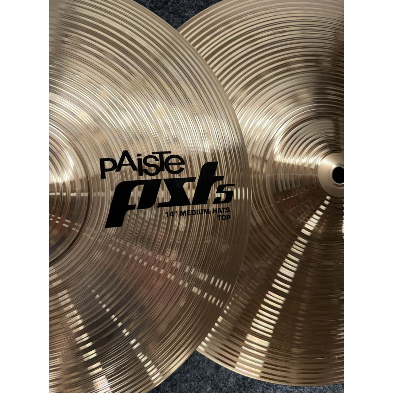 Used Paiste PST 5 Medium Hi Hat Cymbals 14" - Excellent - Drum Center Of Portsmouth