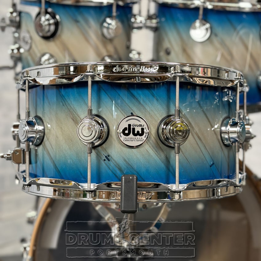DW Collectors VLT 333 Maple 6pc Drum Set Carl Allen Blue Burst over Twisted Mineral Maple - Drum Center Of Portsmouth