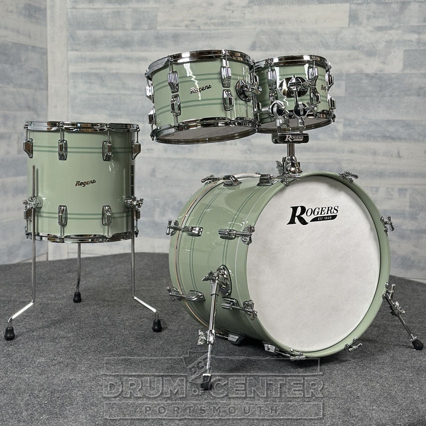 Rogers PowerTone 4pc Drum Set w/20BD Sage Green - Drum Center Of Portsmouth