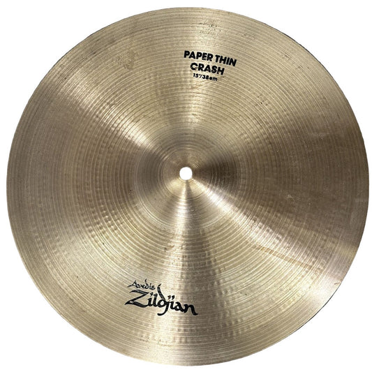 Used Zildjian A Paper Thin Crash Cymbal 15" - Very Good - Drum Center Of Portsmouth