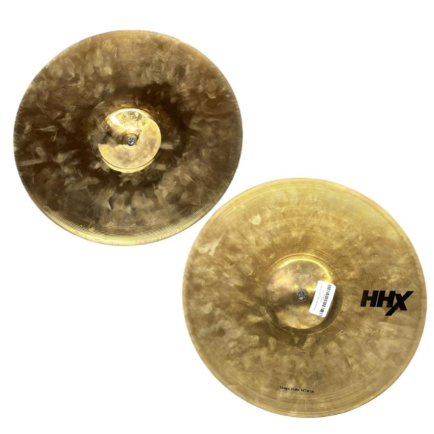 Used Sabian HHX Stage Hi Hat Cymbals 14" - Very Good - Drum Center Of Portsmouth