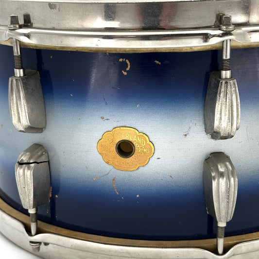 Used Vintage Slingerland Radio King 4pc Drum Set Blue Duco - Good - Drum Center Of Portsmouth