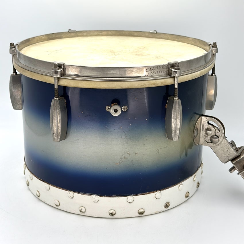 Used Vintage Slingerland Radio King 4pc Drum Set Blue Duco - Good - Drum Center Of Portsmouth